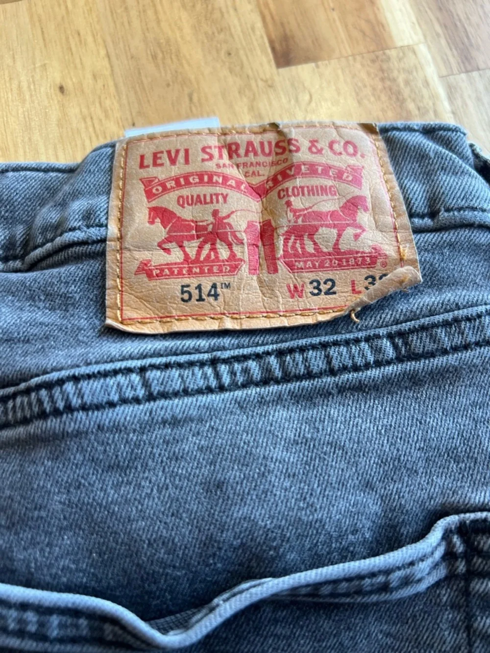 Levi’s 514 Straight Jeans Men’s 32x32 Gray Wash Denim